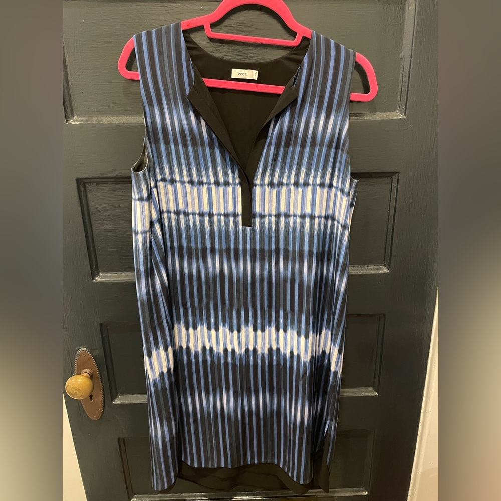Vince Blue Patterned Dress